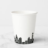 ダイナミックなスーパーヒーロー4歳の誕生日 紙コップ (裏面)