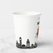 ダイナミックなスーパーヒーロー4歳の誕生日 紙コップ (右)