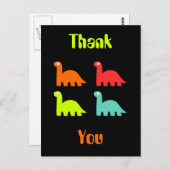 ダイナミックなディノスサンキューポストカード ポストカード (正面/裏面)