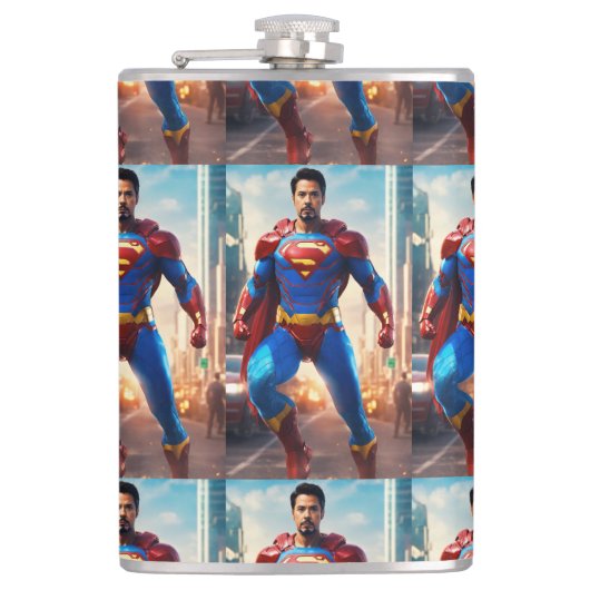 ダイナミックなディフェンダー:スーパーヒーローの力を手に フラスク (正面)