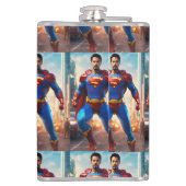 ダイナミックなディフェンダー:スーパーヒーローの力を手に フラスク (裏面)
