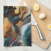 ダイナミックなデュオ：ストーミーの馬の冒険 キッチンタオル (四つ折り)