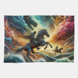 ダイナミックなデュオ：ストーミーの馬の冒険 キッチンタオル