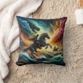 ダイナミックなデュオ：ストーミーの馬の冒険 クッション (ブランケット)