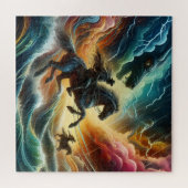 ダイナミックなデュオ:ストーミーの馬の冒険 ジグソーパズル (横)