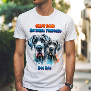 ダイナミックなデュオ:偉大なDane全国の純血犬 Tシャツ