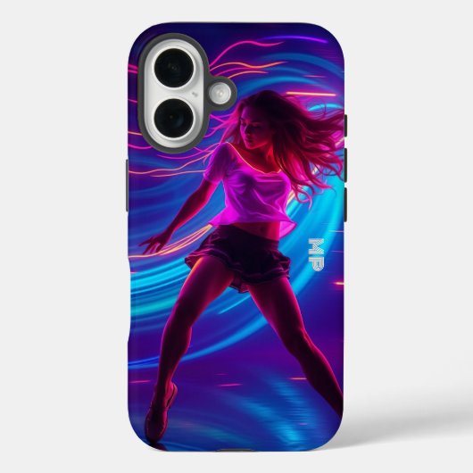 ダイナミックなネオンダンスモーションアート Case-Mate iPhoneケース (裏面)