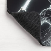 ダイナミックなネオンテニス選手 マウスパッド (コーナー)