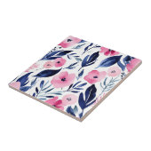 ダイナミックなピンクとネイビーの水色 タイル (側面)