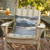 ダイナミックなブルーアーバンレースシーン アウトドアクッション (椅子)