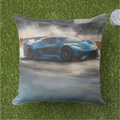 ダイナミックなブルーアーバンレースシーン アウトドアクッション (芝生)