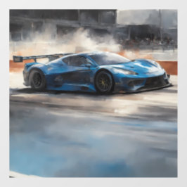 ダイナミックなブルーアーバンレースシーン ウィンドウサイン