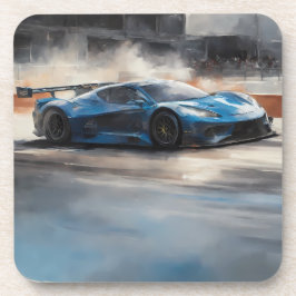 ダイナミックなブルーアーバンレースシーン コースター