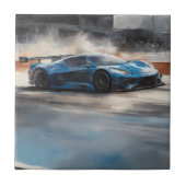 ダイナミックなブルーアーバンレースシーン タイル (正面)