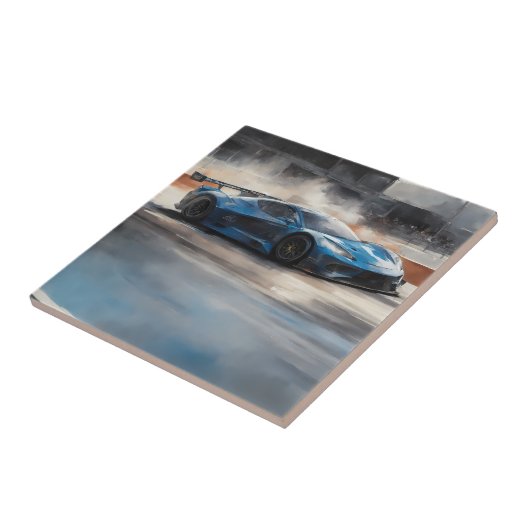 ダイナミックなブルーアーバンレースシーン タイル (側面)