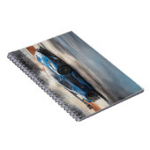 ダイナミックなブルーアーバンレースシーン ノートブック (右側)