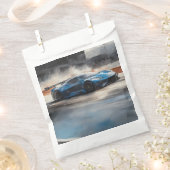 ダイナミックなブルーアーバンレースシーン フェイバーバッグ (クリップ留めされた状態)