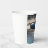 ダイナミックなブルーアーバンレースシーン 紙コップ (右)