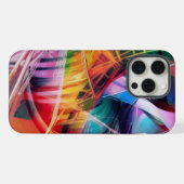 ダイナミックなラインの抽象画 iPhoneケース (裏面横)
