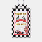 ダイナミックなレースデイの感謝 ギフトタグ (正面)