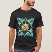 ダイナミックな幻想的な交差矢印 輝くエネルギー Tシャツ (正面)