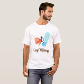 ダイナミックな棒人間モーションアート Tシャツ (正面フル)