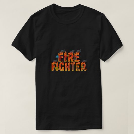 ダイナミックな消防士感謝デザイン Tシャツ (デザイン正面)