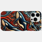 ダイナミックな深み: ハーモニーの中のクジラ Case-Mate iPhoneケース (裏面 (横))