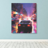 ダイナミックな街並みレース キャンバスプリント (インサイチュ (ウッドフロア))