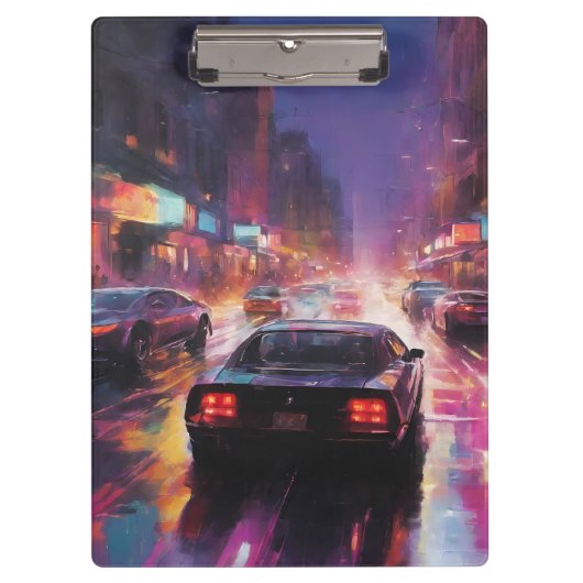 ダイナミックな街並みレース クリップボード (正面)