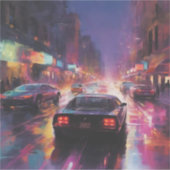 ダイナミックな街並みレース シール (正面)