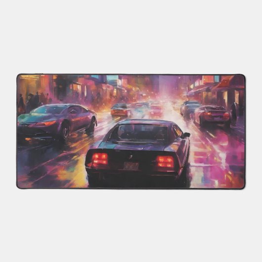 ダイナミックな街並みレース デスクマット (正面)