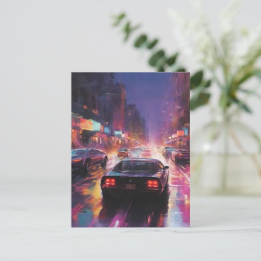 ダイナミックな街並みレース ポストカード (スタンド正面)