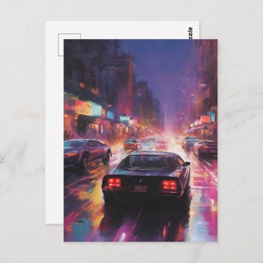 ダイナミックな街並みレース ポストカード (正面/裏面)