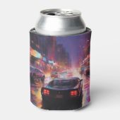 ダイナミックな街並みレース 缶クーラー (缶正面)