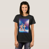 ダイナミックな音楽デュオ Tシャツ (正面フル)
