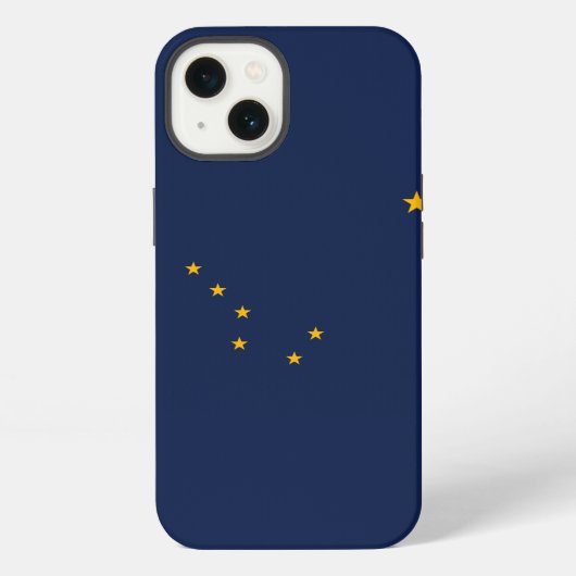 ダイナミックアラスカ州旗図 iPhoneケース (裏面)
