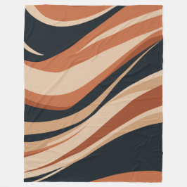 ダイナミックアーストーン抽象芸術波 フリースブランケット