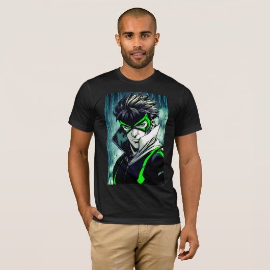 ダイナミックアーバンヒーローマンガTシャツ Tシャツ (正面フル)