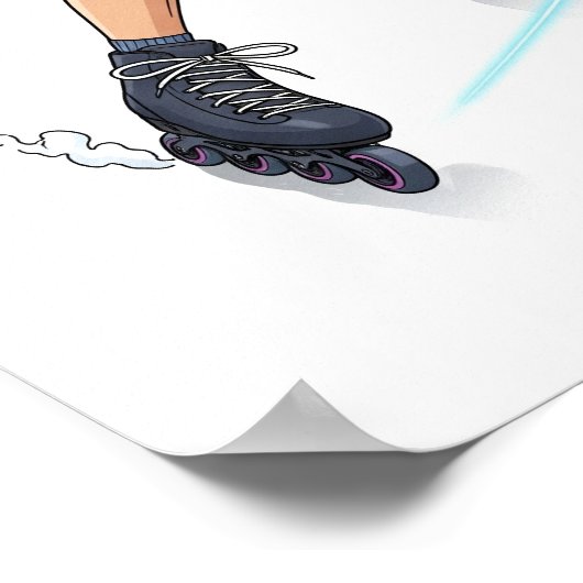 ダイナミックアーバンローラーブラダーアートデザイン ポスター (角)