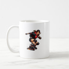 ダイナミックインラインスケートスポーツデザイン コーヒーマグカップ