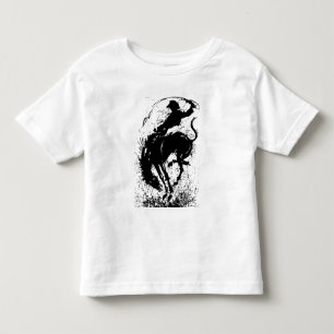 ダイナミックカウボーイロデオシルエットアート トドラーTシャツ