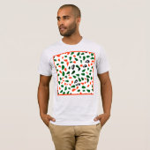 ダイナミックカラフル抽象芸術パターン Tシャツ (正面フル)