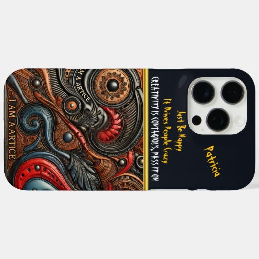 ダイナミックカラーでの目のデザインを魅了する Case-Mate iPhoneケース (裏面 (横))