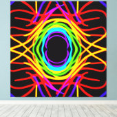 ダイナミックカラーパターン キャンバスプリント (インサイチュ (ウッドフロア))