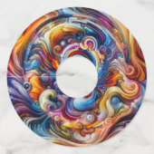 ダイナミックカラー渦 ワイングラスタグ (正面)