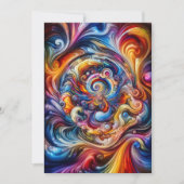 ダイナミックカラー渦 招待状 (正面)