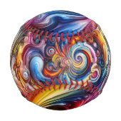 ダイナミックカラー渦 野球ボール (裏面)