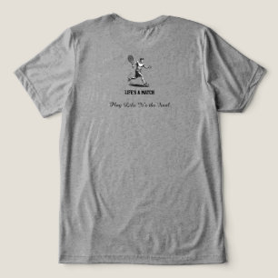 ダイナミックスポーツ テニスプレイヤー グラフィックTシャツ トライブレンドTシャツ
