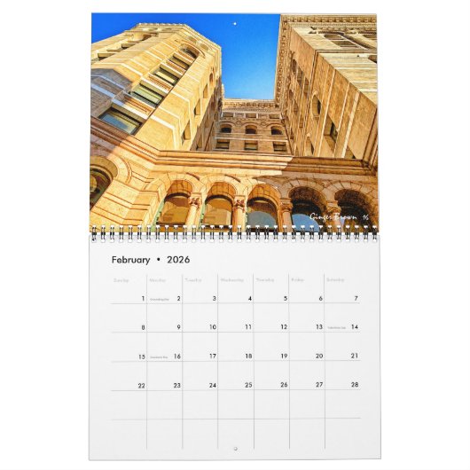 ダイナミックダウンタウンデンバー,共同フォトアートカレンダー カレンダー (2月 2026)